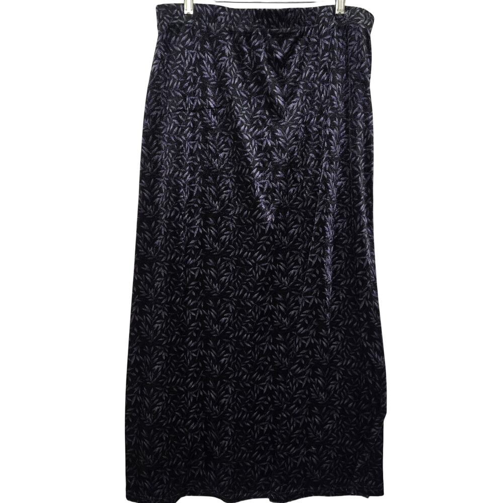 Kathie Lee Vtg 90s Velvet Whimsigoth Dark Romantic Fairy Grunge Maxi Skirt XL